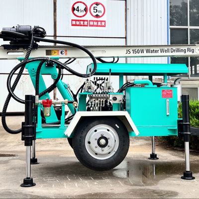 150m Ứng dụng khoan giếng nước gắn trên xe kéo với mô-men xoắn lớn cho kỹ thuật bảo tồn nước
